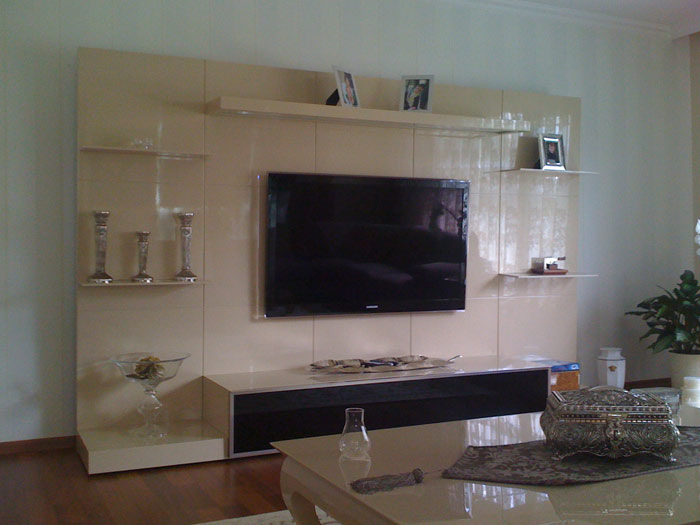 Tv ünitesi, kitaplık, ahşap kitaplık, kütüphane, çalışma masası