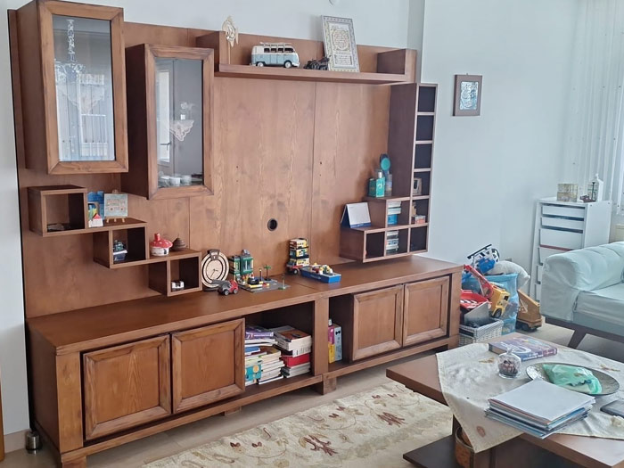 Tv ünitesi, kitaplık, ahşap kitaplık, kütüphane, çalışma masası